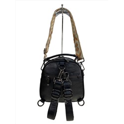 Женская сумка-рюкзак из искусственной кожи, цвет черный