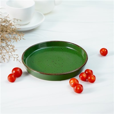 Блюдо фарфоровое Punto verde, d=17.5 см