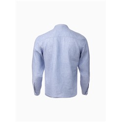 Рубашка мужская MINAKU в полоску, размер 48, белая/голубая