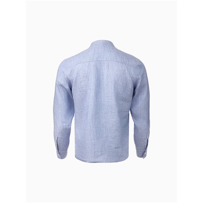 Рубашка мужская MINAKU в полоску, размер 48, белая/голубая