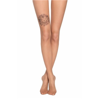 Колготки женские CONTE колготки TATTOO с рисунком Lion