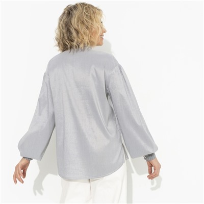 Рубашка с несъёмным драпирующимся галстуком, Трендовый канал (new)