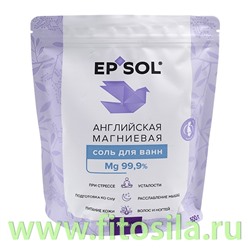 Соль английская магниевая (эпсома) для ванн EPSOL Relax (ЭПСОЛЬ Релакс), doy-pack 500г