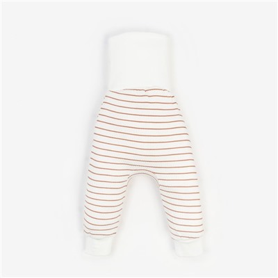 Ползунки - штанишки «Крошка Я» BASIC LINE, рост 62-68 см, полоска бежевая