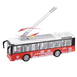 Троллейбус 1:16 (свет, звук) на батарейках, в коробке