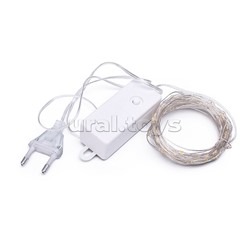 Электрогирлянда 10м, 100 ламп, теплый