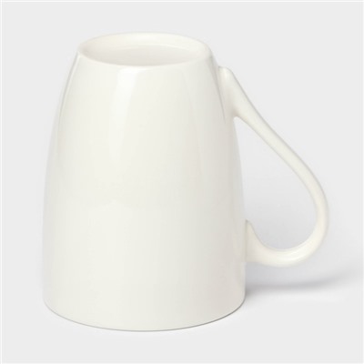 Кружка Доляна White Label, 350 мл, фарфор, белая