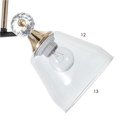 Светильник потолочный BayerLux «Клео», 3×Е27 40 Вт, чёрный, 58×58×24 см