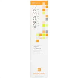Andalou Naturals, очищающее крем-молочко с лимоном Мейера и витамином C, улучшение цвета лица, 178 мл (6 жидк. унций)