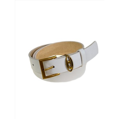 Ремень женский  из искусственной кожи, цвет белый