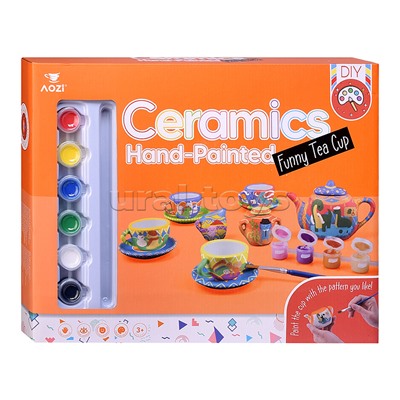 Набор творческая мастерская "Раскрась посудку" в коробке