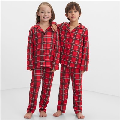 Пижама детская KAFTAN «Клетка» размер 32 (110-116 см)