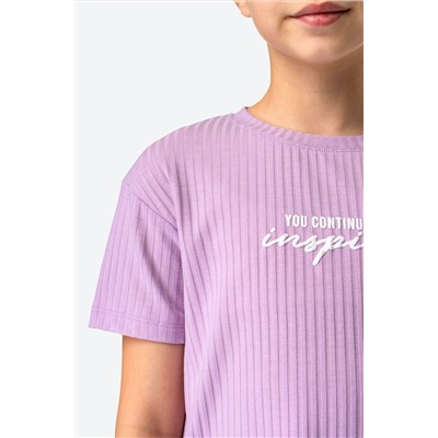 Летний костюм для девочки в рубчик-лапша Happyfox