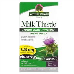 Nature's Answer, Расторопша, 60 вегетарианских капсул