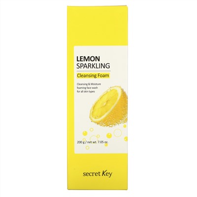 Secret Key, Lemon Sparkling Cleansing Foam, 7.05 oz (200 g)