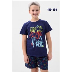 Пижама Азарт детская (Темно-синий)