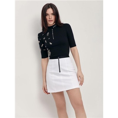 Юбки CONTE LU 1621 Фактурная mini-юбка А-силуэта на молнии