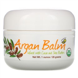 Sierra Bees, Аргановый бальзам с какао и маслом ши, 1 унция (28 г)