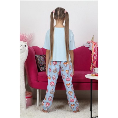 Пижама для девочки Единопончик-2 (Голубой)