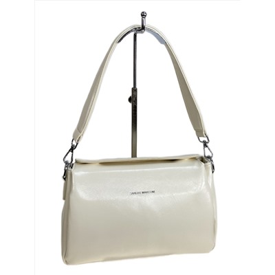 Женская сумка из искусственной кожи, цвет молочный