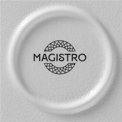 Тарелка Magistro Line, d=20.5 см, фарфор, белая