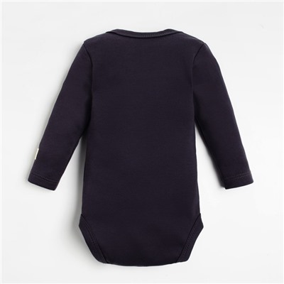 Боди детское «Крошка Я» BASIC LINE, рост 62-68 см, тёмно-серое