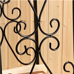 Дровница «Вертикальная», 80×41×41 см, металл, чёрная