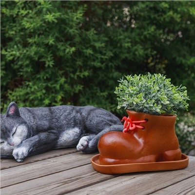 Декоративное кашпо «Башмак», 17×10×10 см, керамическое