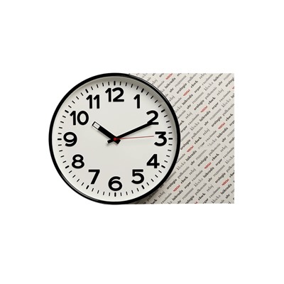 Часы настенные классические, d=30.5 см, объёмные цифры, от батарейки 1×АА