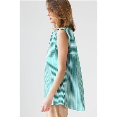 Удлиненная блузка в полоску