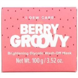 I Dew Care, Berry Groovy, осветляющая смываемая гликолевая маска для лица, 100 г (3,52 унции)