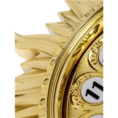 УЦЕНКА Часы настенные интерьерные «Карора», дискретный ход, 35×35 см, золотистые