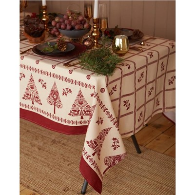 Скатерть новогодняя «Доляна» Merry Christmas, 146×110± 3 см, 100% хлопок, рогожка 164 г/м²