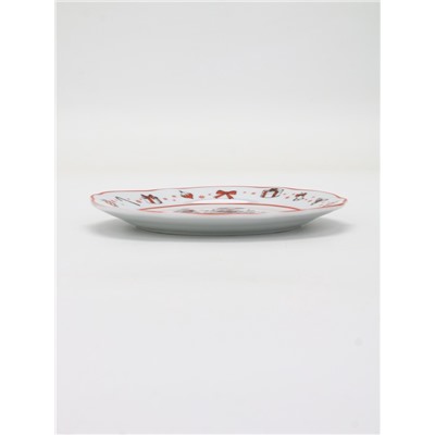 Тарелка новогодняя плоская «Зимний уют», d=19 см