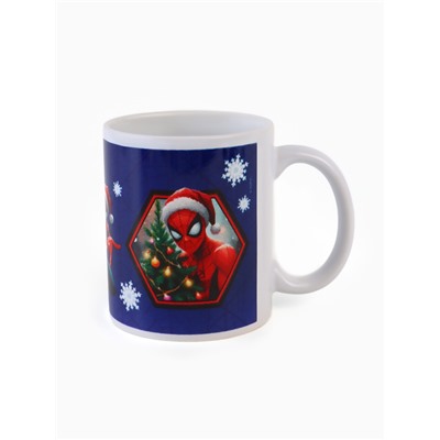Кружка новогодняя сублимация 320 мл, Человек-паук