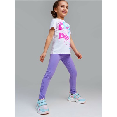 Брюки трикотажные для девочек (легинсы), 2 пары в комплекте