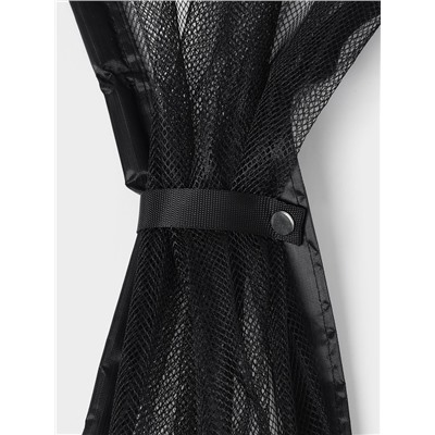 УЦЕНКА Сетка антимоскитная для дверей, 100×210 см, на магнитах, чёрная