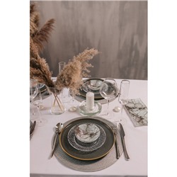 Блюдо сервировочное Magistro «Мрамор», 25,5×13,5×2 см, стекло, белое