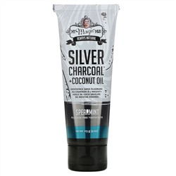 My Magic Mud, Silver Charcoal + Coconut Oil, Teeth Whitening, Fluoride-Free Toothpaste, Spearmint, 4 oz (113 g)