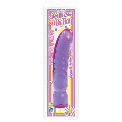 Фиолетовый фаллоимитатор Big Boy Dong Crystal Purple Jellie - 29,5 см.