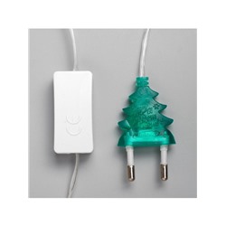 Гирлянда «Нить» 5 м с насадками «Ёлка в крапинку», IP20, прозрачная нить, 20 LED, свечение мульти (RG/RB), мигание, 220 В