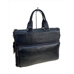 Сумка-портфель мужская из натуральной кожи, цвет чёрный