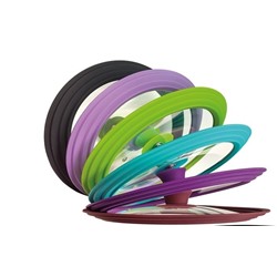 Многоразмерная крышка для посуды, Силиконовый ободок, 24см, 26см, 28см