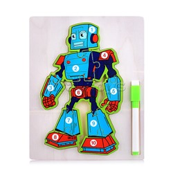 Пазл-вкладыш "Робот" в коробке