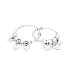 Серьги из серебра без вставки, ТЦС-71