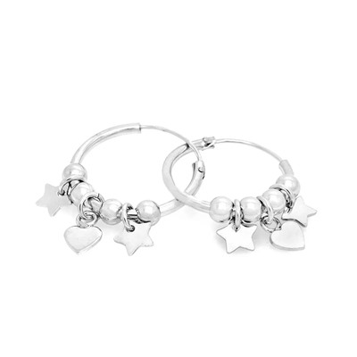 Серьги из серебра без вставки, ТЦС-71