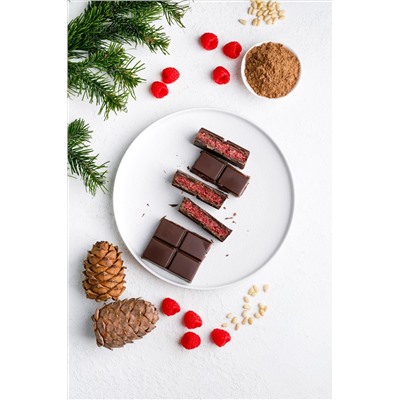 Шоколад Сибирский с Малиной и тестом катаифи / 200 г / ТМ Сибирский кедр