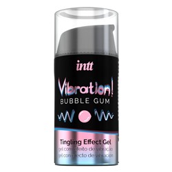 Жидкий интимный гель с эффектом вибрации Vibration! Bubble Gum - 15 мл.