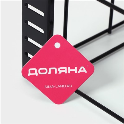 Подставка для сковородок Доляна, 25×22×38 см, чёрная