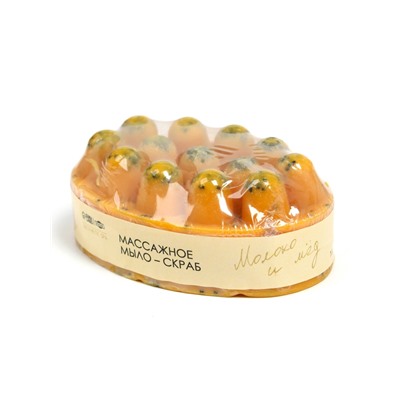 Мыло массажное со скрабом «Молоко и мёд», 100 г, Добропаровъ